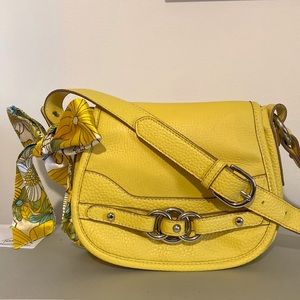 Wilson Leather Crossbody Yellow Handbag.